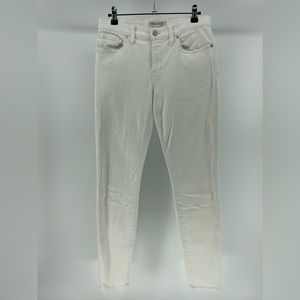 Madewell Skinny Skinny Jeans in White, Cotton Blend, Women’s 28